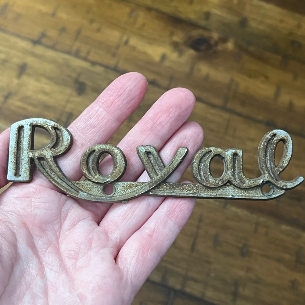 Vintage Royal Emblem Car Badge